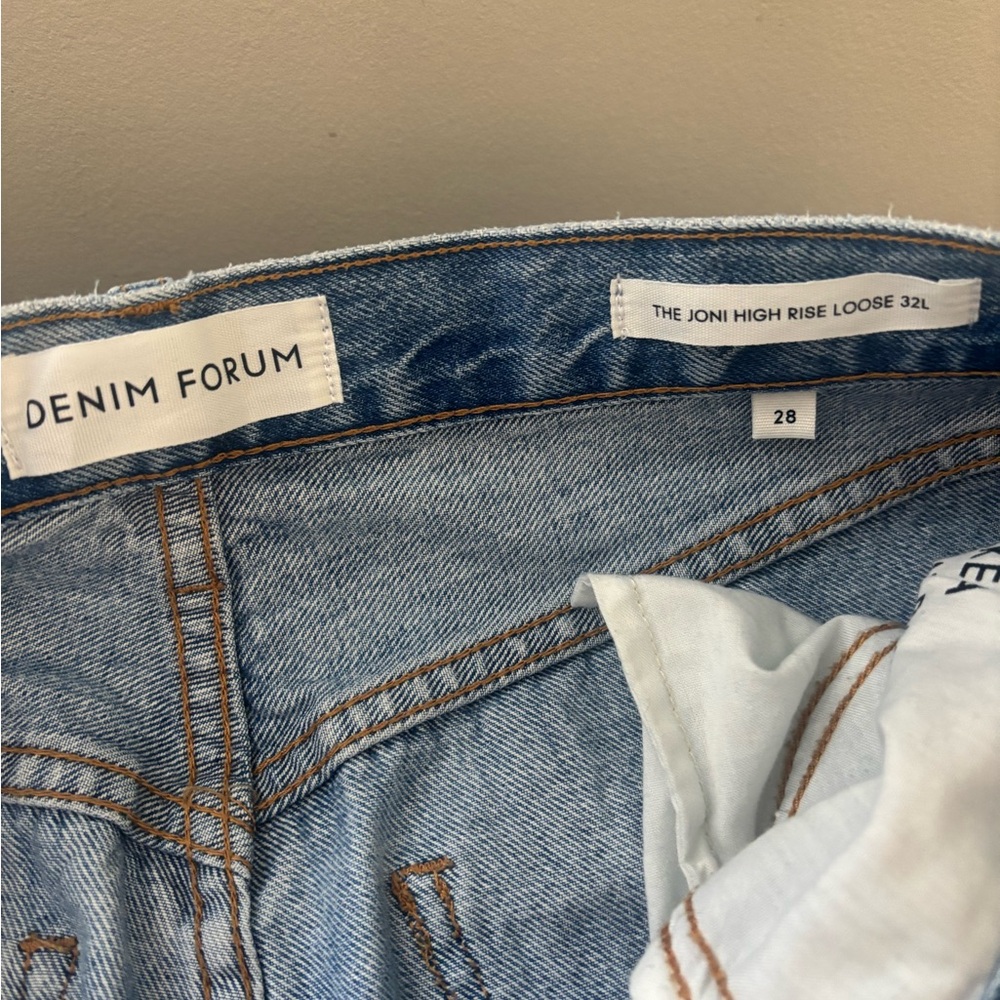Denim Forum Light Blue Straight Leg Jeans from Aritzia - Picture 4 of 4